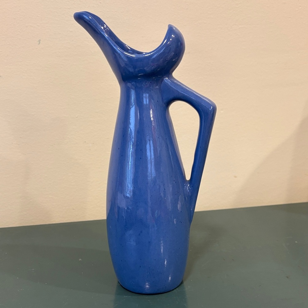 Art Deco Blue Ewer Jug